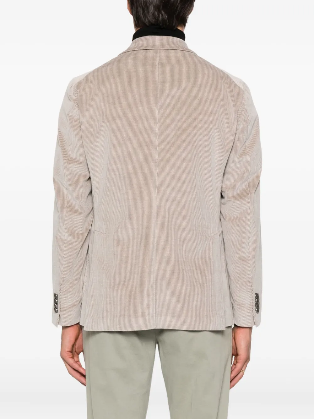 Tagliatore double-breasted corduroy blazer Beige
