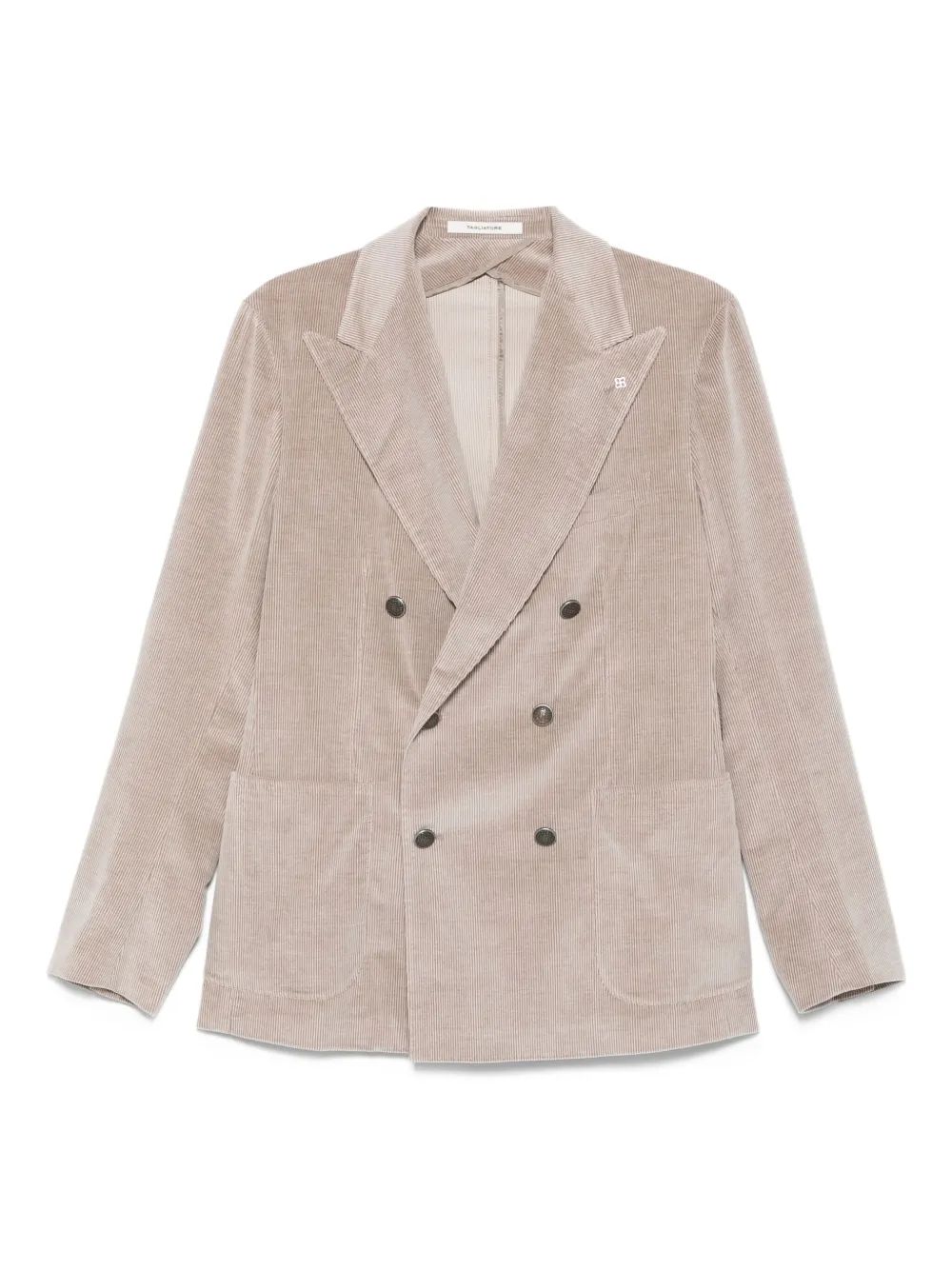 Tagliatore double-breasted corduroy blazer Beige