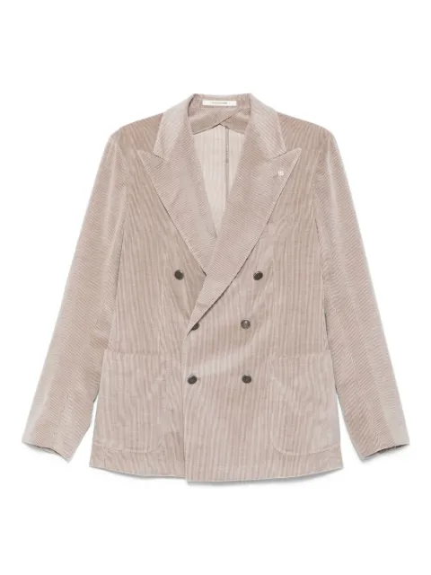 Tagliatore double-breasted corduroy blazer