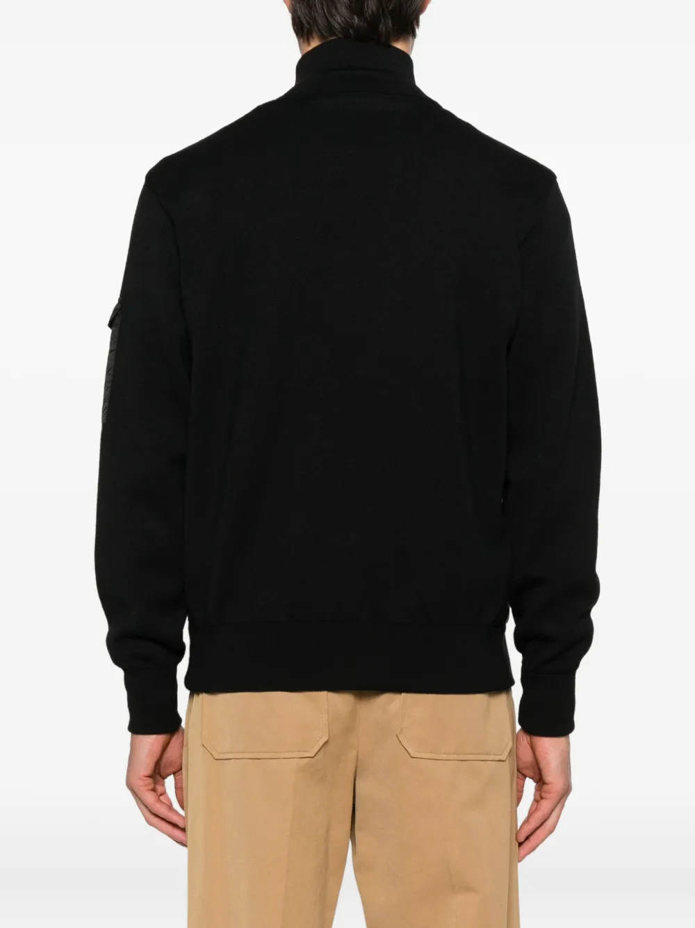 Paul & Shark quilted wool-panel jacket Zwart