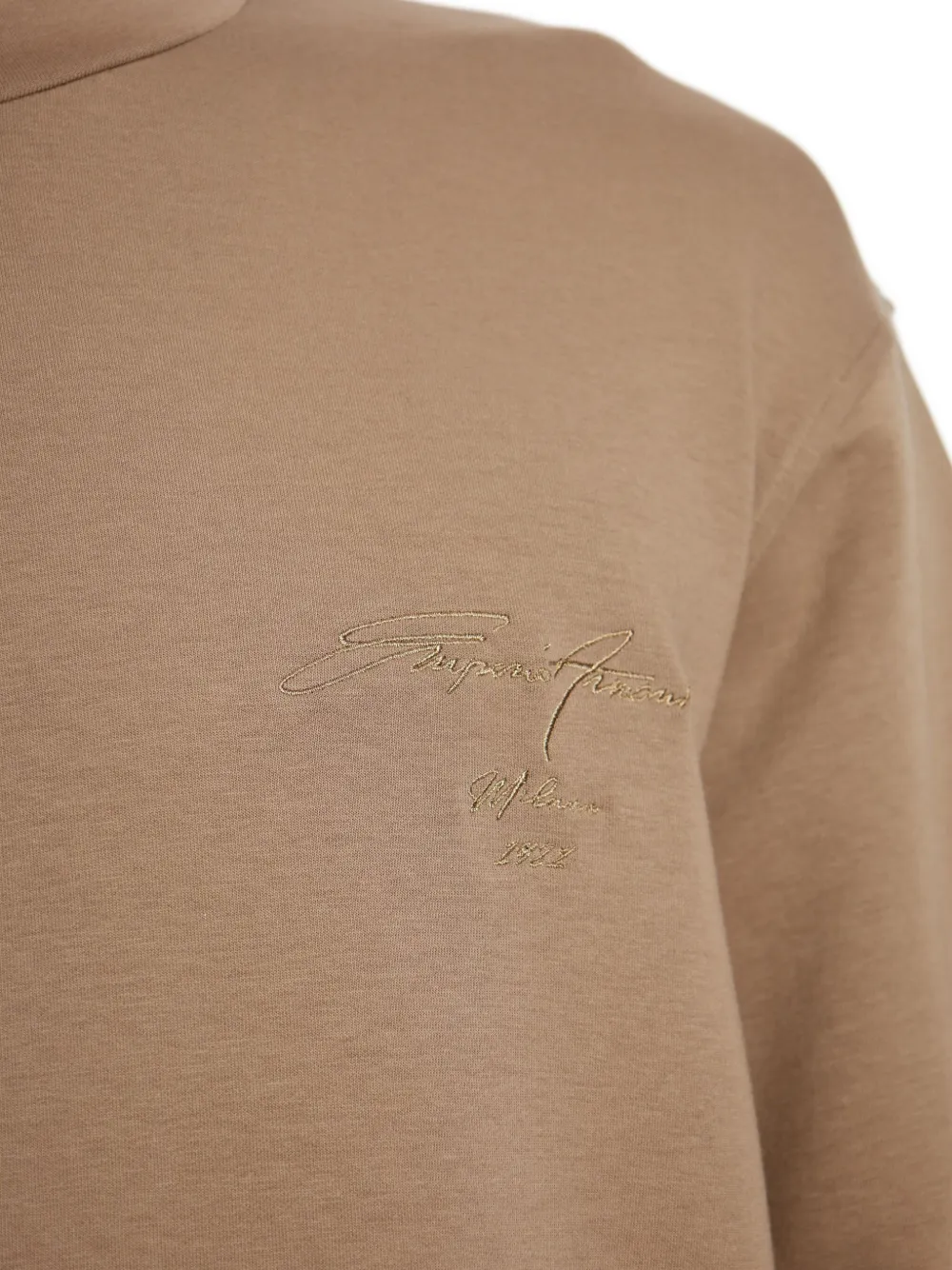 Emporio Armani Sweater met geborduurd logo Beige