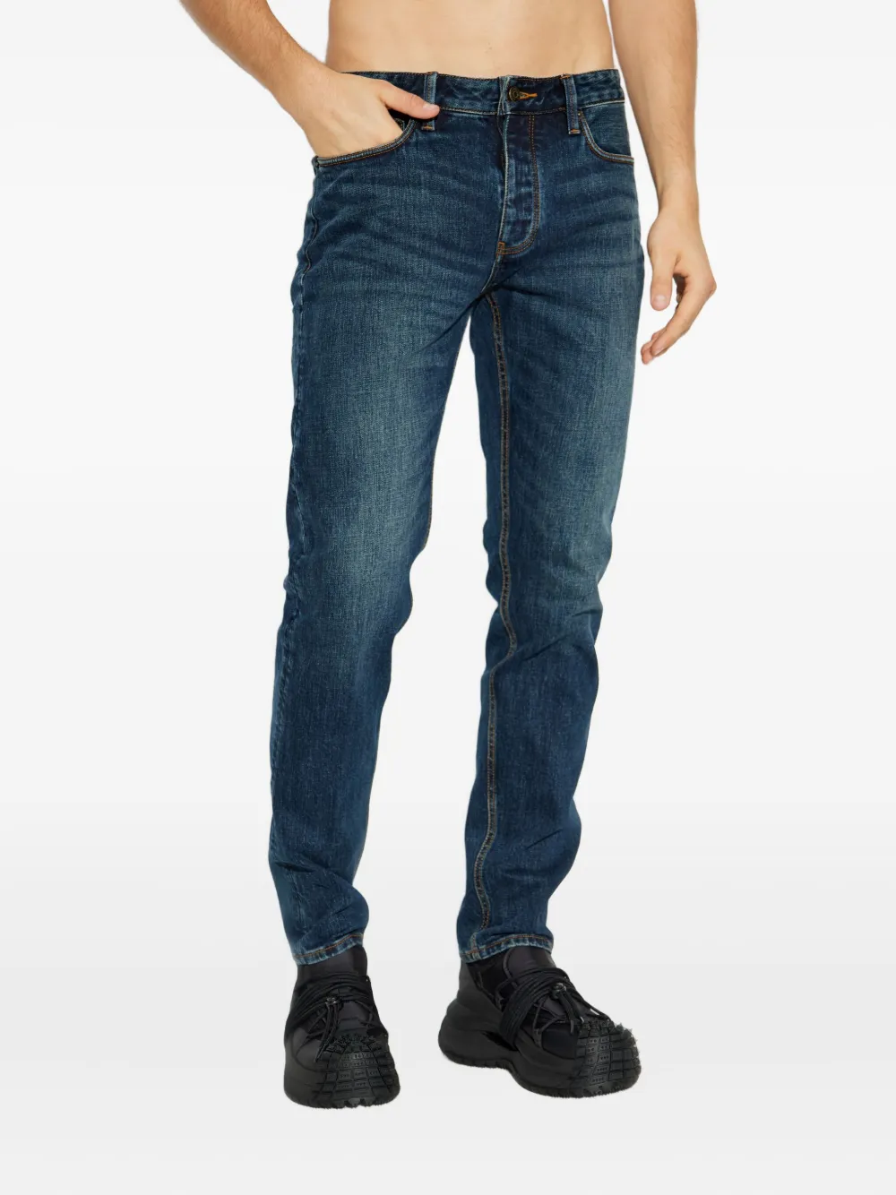 Emporio Armani Jeans met logoplakkaat Blauw