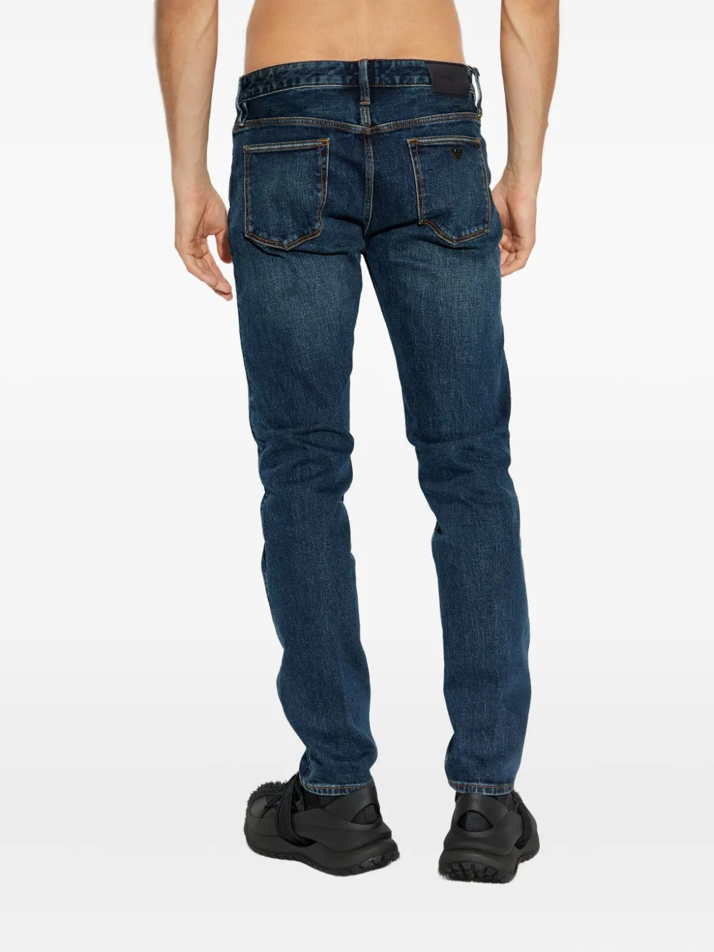 Emporio Armani Jeans met logoplakkaat Blauw