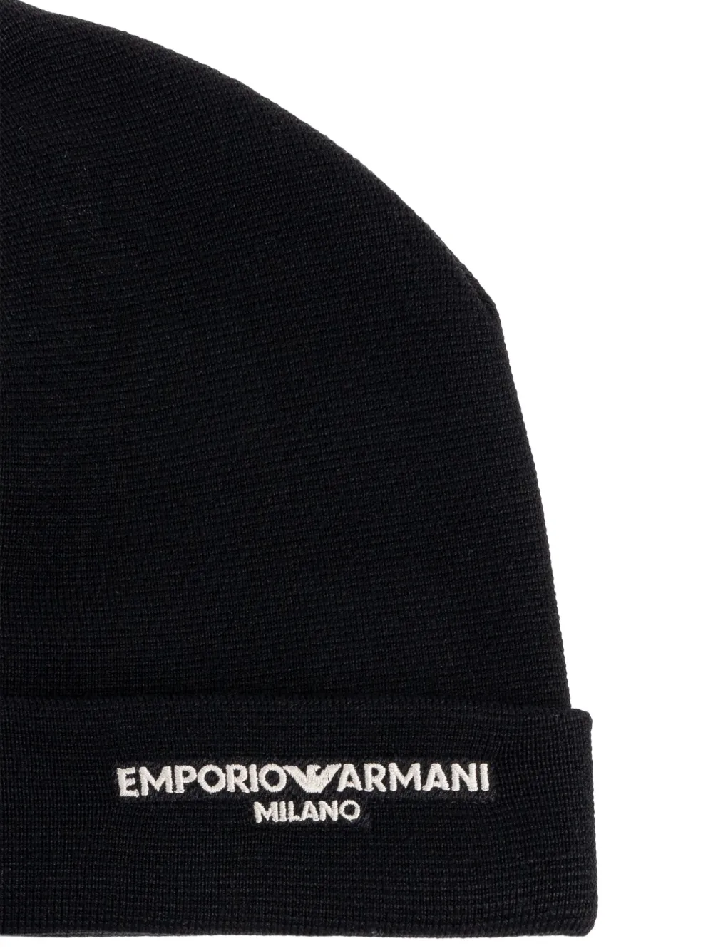Emporio Armani Wollen muts Zwart