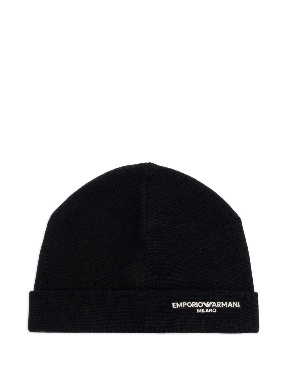 Emporio Armani ロゴ ビーニー - ブラック Emporio Armani ロゴ ビーニー - ブラック