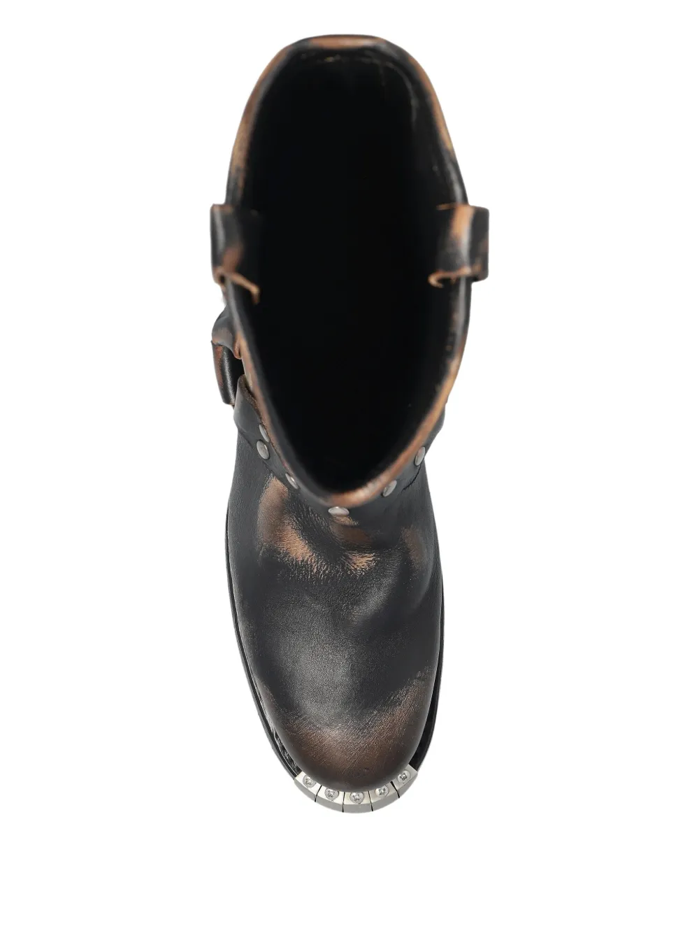 DSQUARED2 studded leather biker boots Zwart