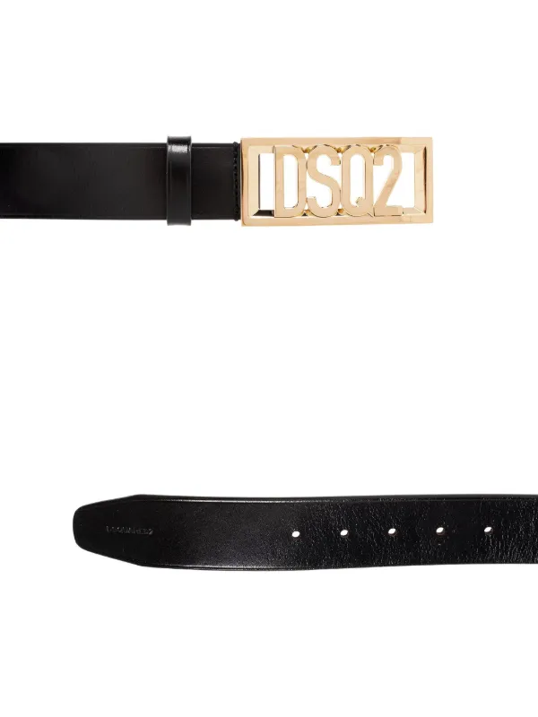 DSQUARED2 ディースクエアード 本革 レザーベルト イタリア製 ブラック DSQUARED2 レザーベルト | ブラック | FARFETCH JP