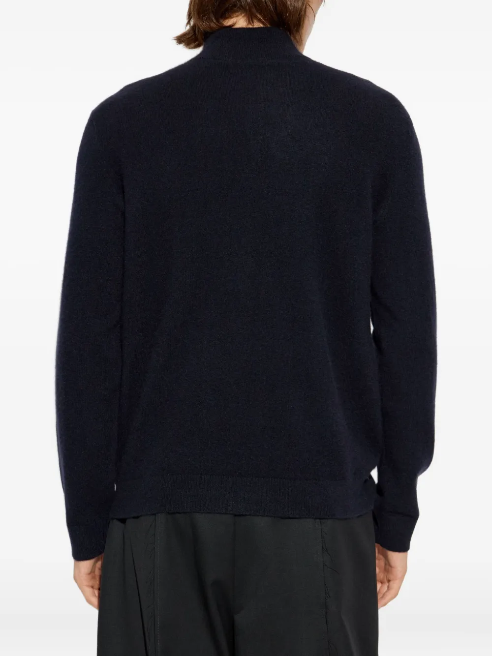 Emporio Armani Vest met hoge hals en rits Blauw