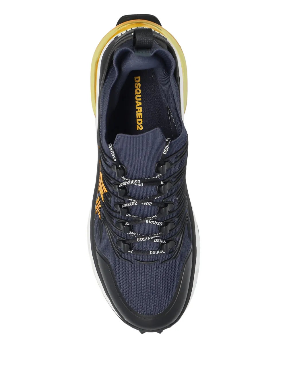 DSQUARED2 wave-patterned lace-up low-top sneakers Black