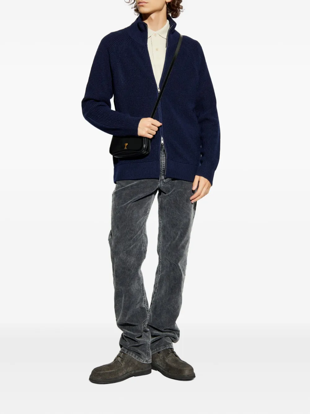ISABEL MARANT corduroy washed-effect straight-leg jeans - Zwart