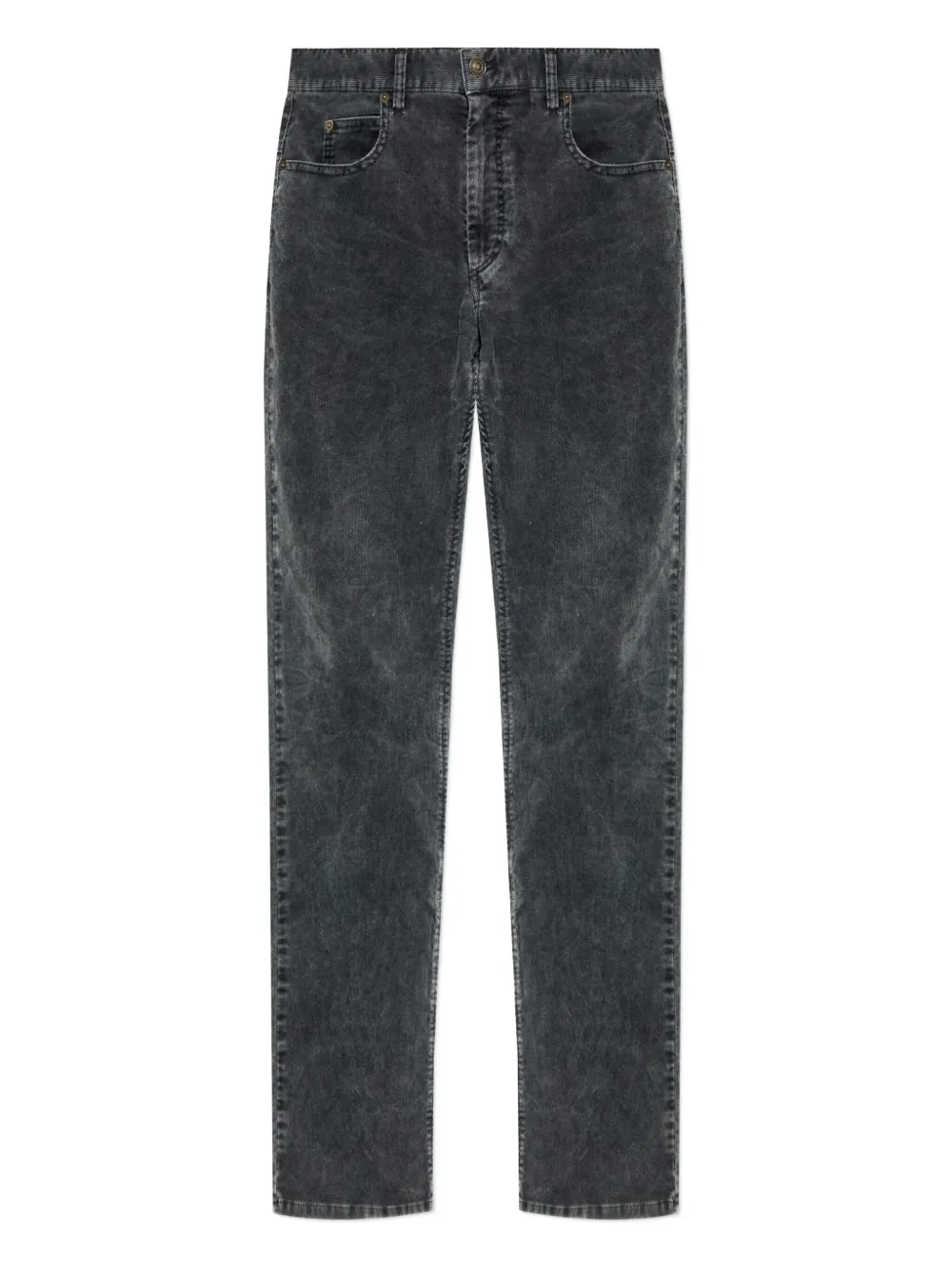 MARANT Ribfluwelen straight jeans met gewassen effect Zwart