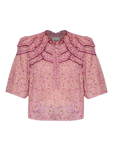 MARANT ÉTOILE Carmen ruffled paisley-print top