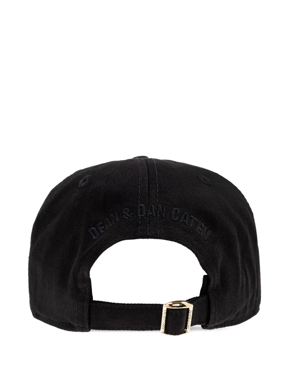 DSQUARED2 Honkbalpet met goudkleurig logoplakkaat Zwart