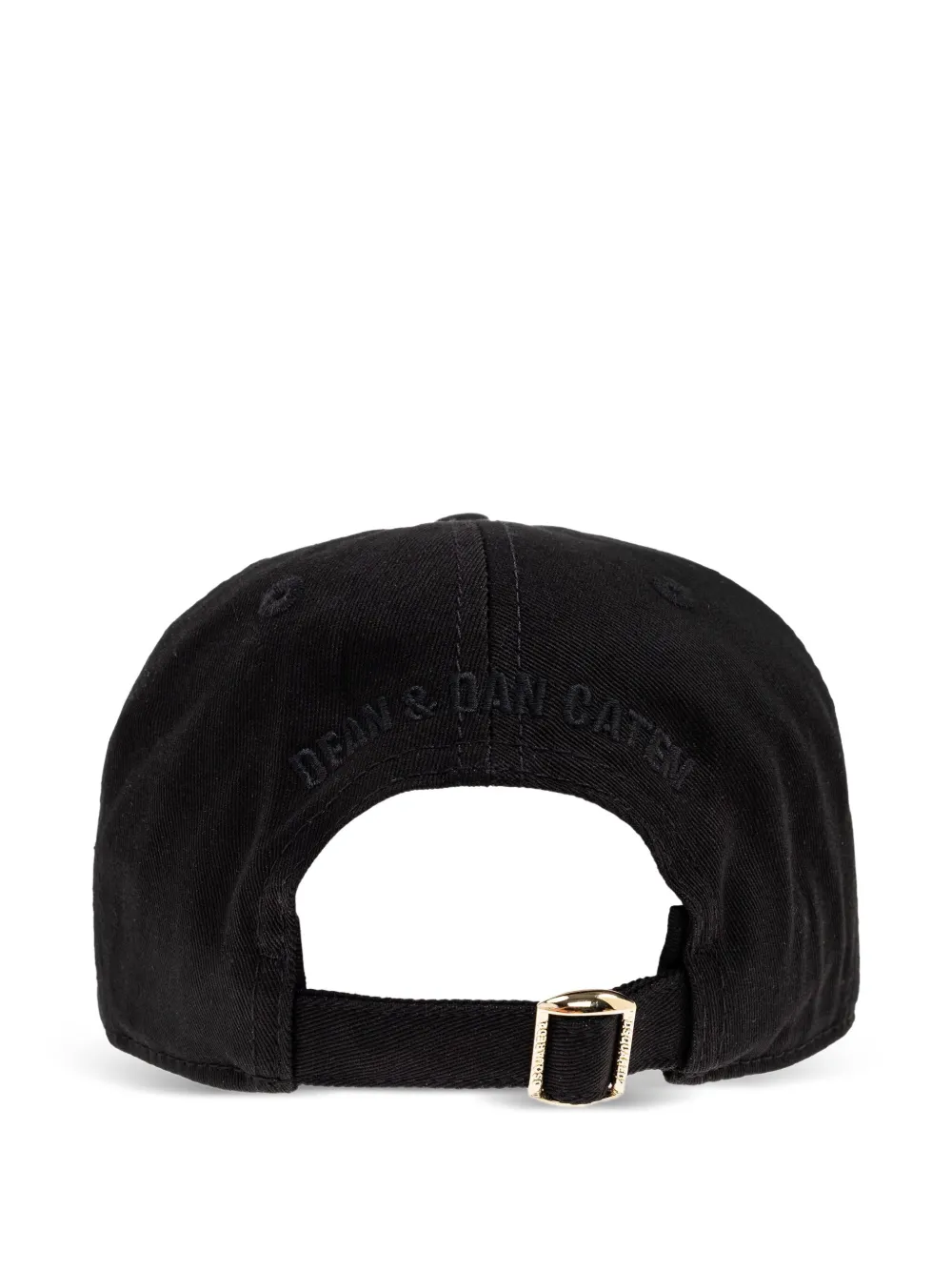 DSQUARED2 Honkbalpet met goudkleurig logoplakkaat - Zwart