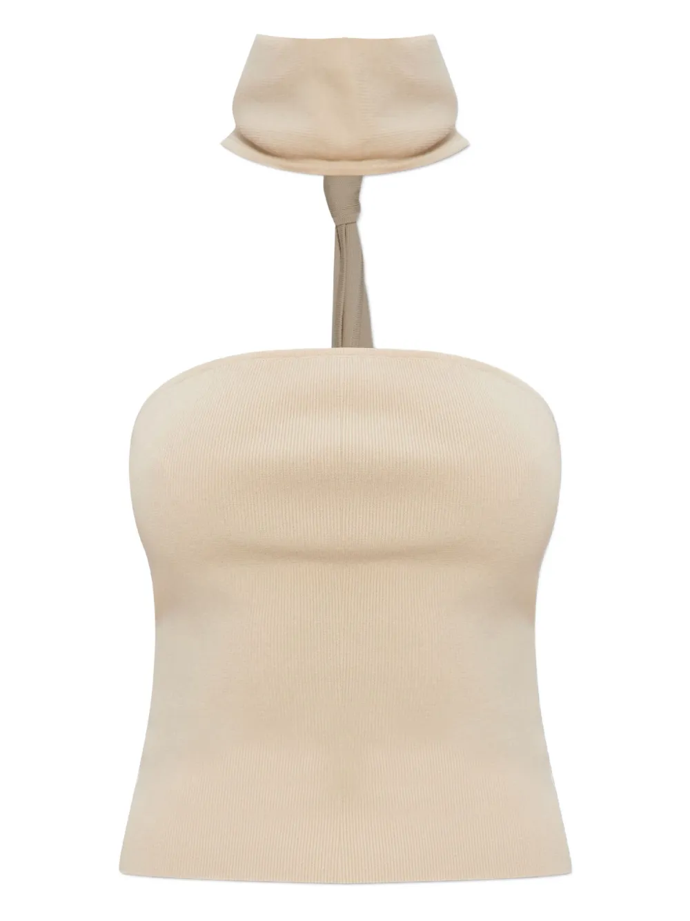 Cult Gaia Knot-detail Ribbed Top In Pink