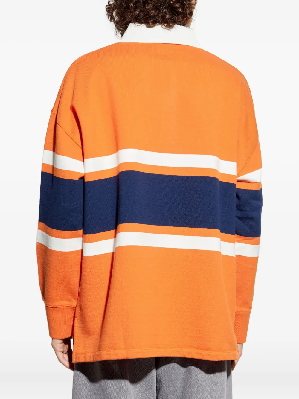 Loewe Long Sleeve Polo Polo Shirt Orange In Blue