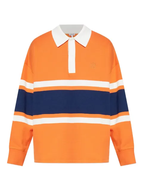LOEWE stripe long-sleeve polo shirt