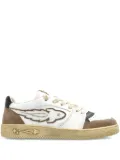 Enterprise Japan Egg Rocket embellished leather sneakers - White