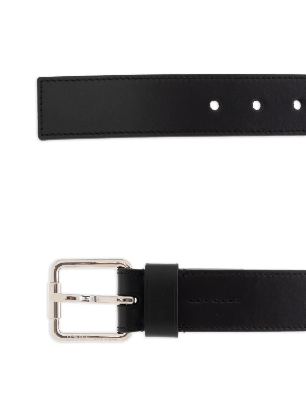  Loewe Leather Square-buckle Belt - Black 