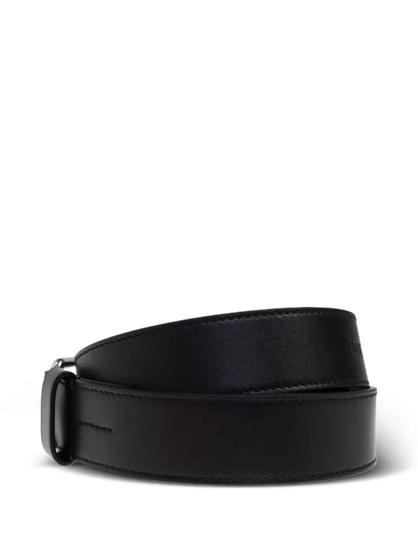 LOEWE Leather square-buckle Belt | Black | FARFETCH AO