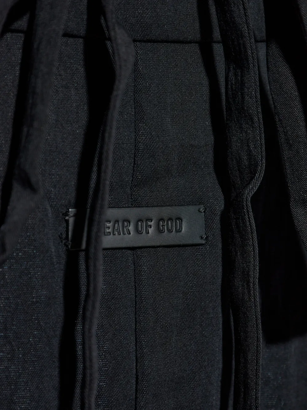 Fear Of God pleated-front drawstring trousers Zwart