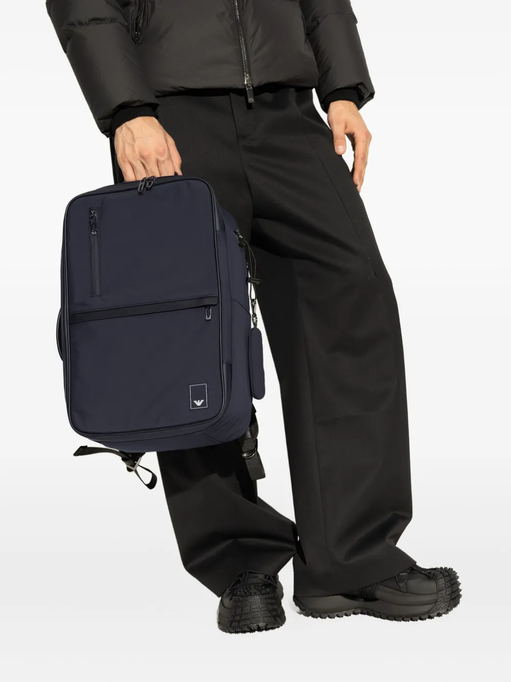 Emporio Armani logo-patch adjustable backpack | Image 2