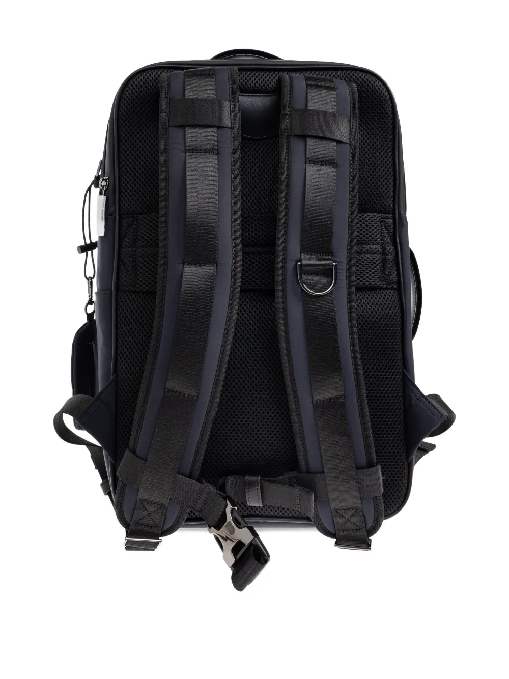 Emporio Armani Top Handle Strap Backpack With Front Zip In Blue