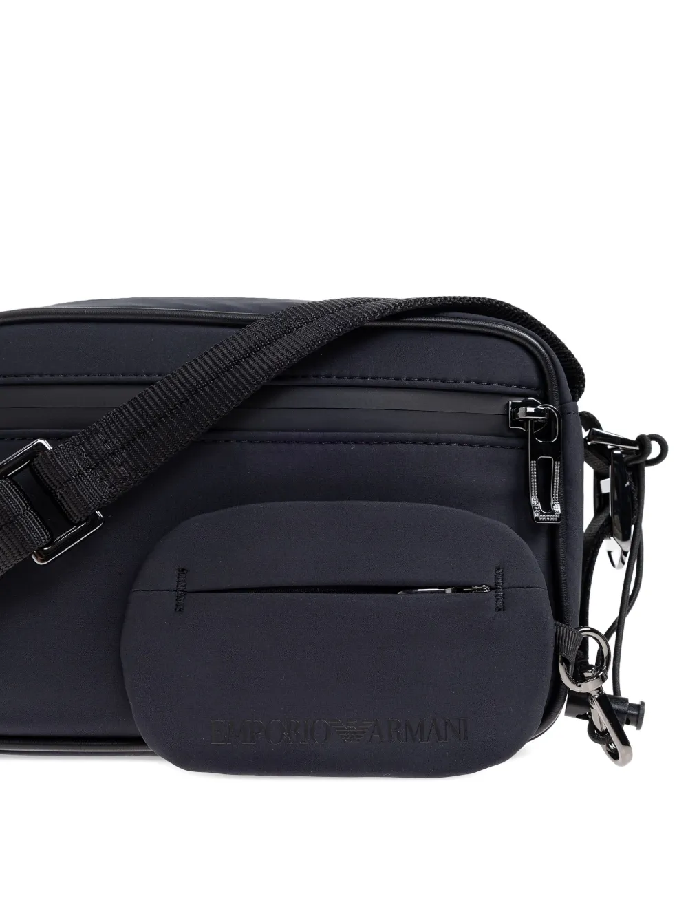 Emporio Armani Messengertas met logopatch Blauw