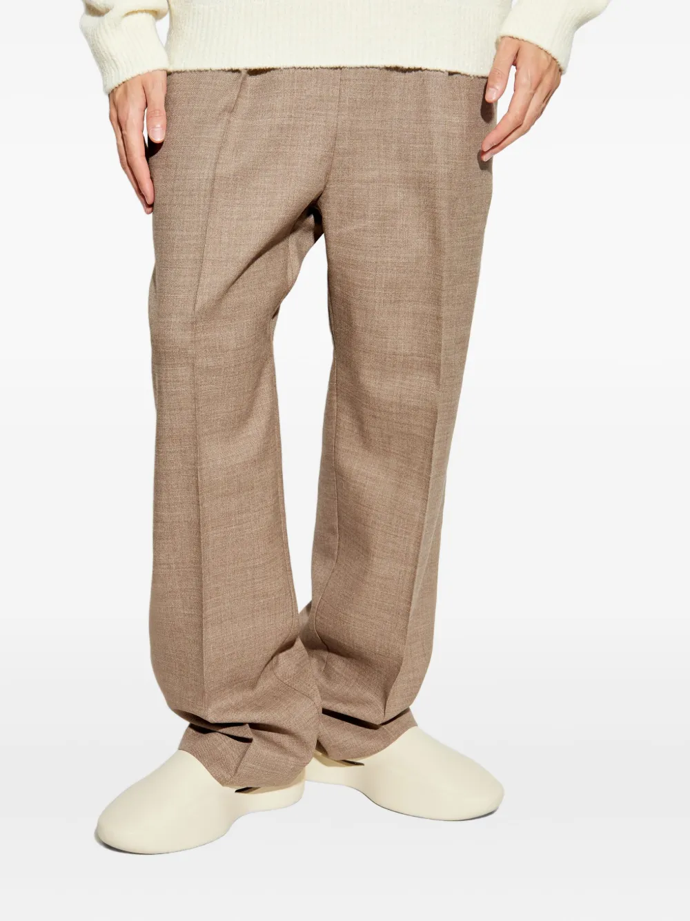 Fear Of God pleated-front drawstring trousers Beige