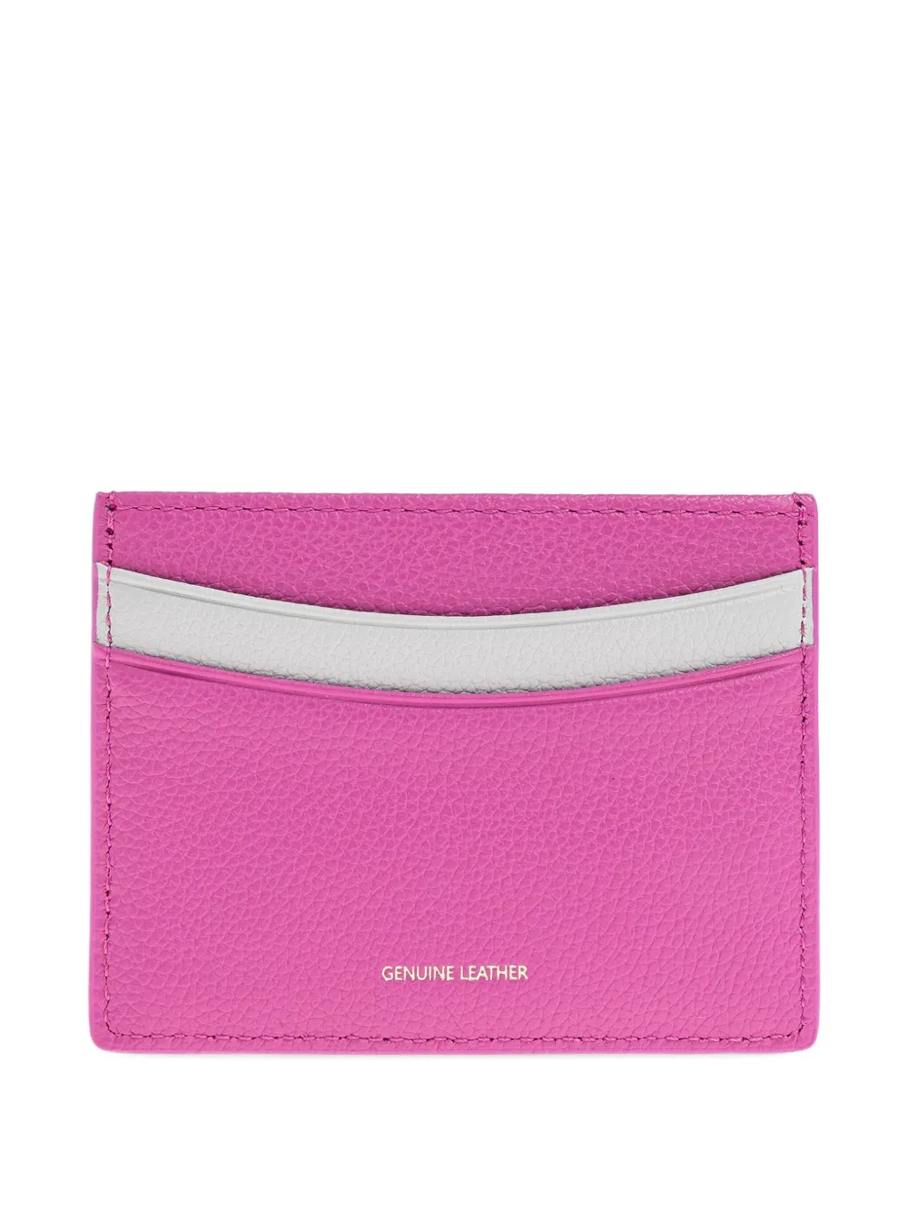 Emporio Armani leather colour-block cardholder - Roze