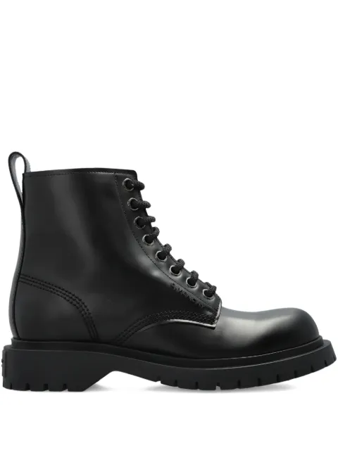 Givenchy lace-up leather biker boots