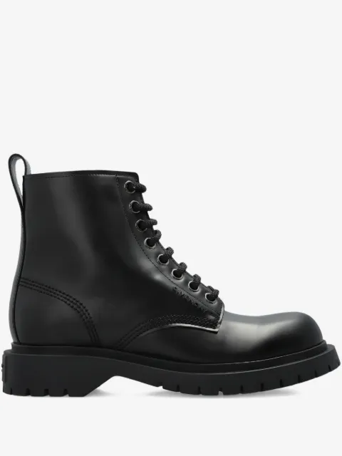 Givenchy lace-up leather biker boots