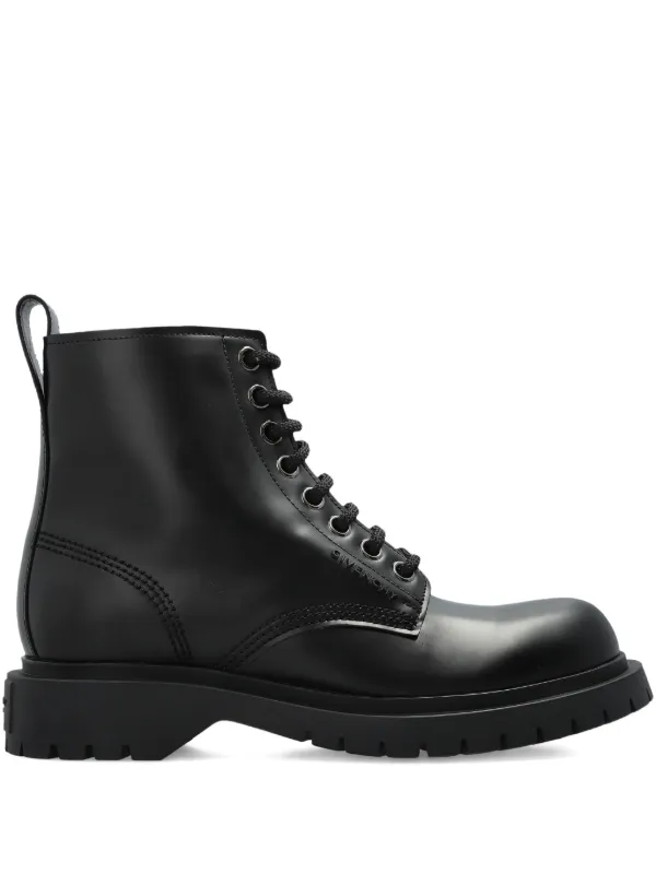 Givenchy lace-up Leather Biker Boots Black FARFETCH MY