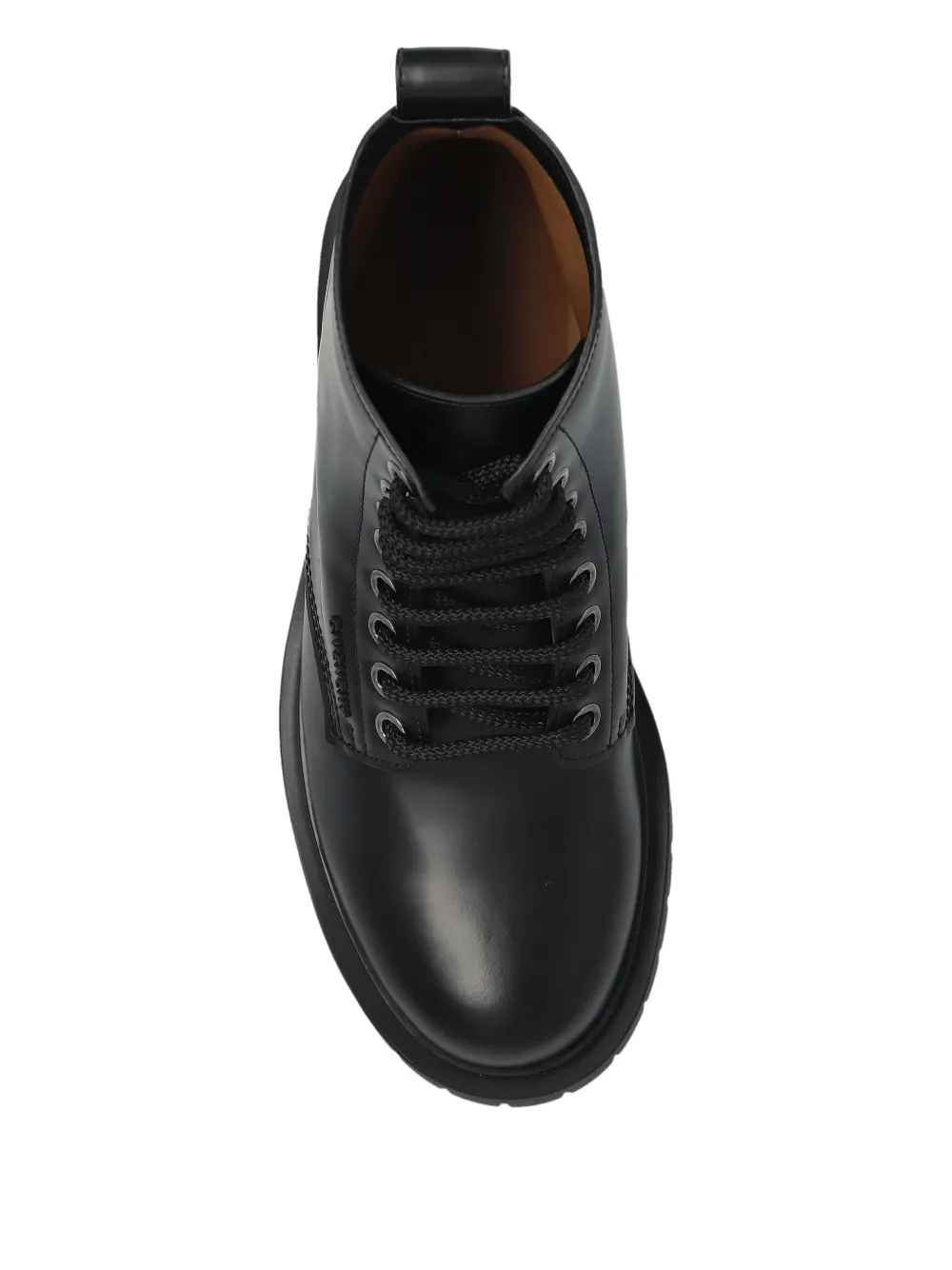 Givenchy Lace-up Leather Biker Boots In Black