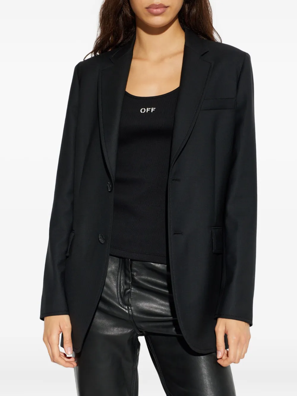 Moschino Blazer met enkele rij knopen Zwart