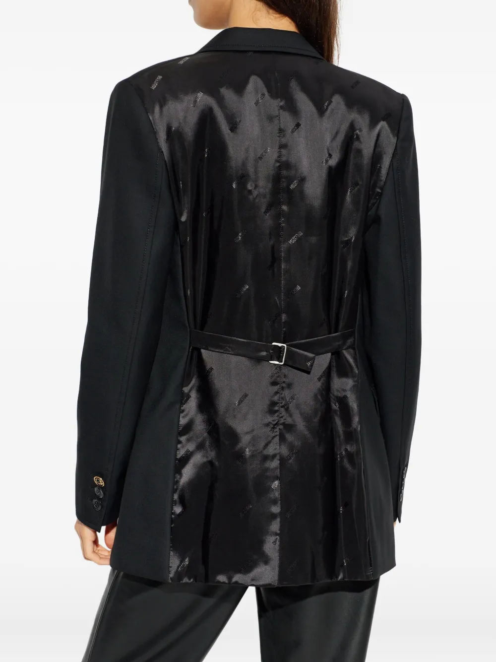 Moschino Blazer met enkele rij knopen Zwart