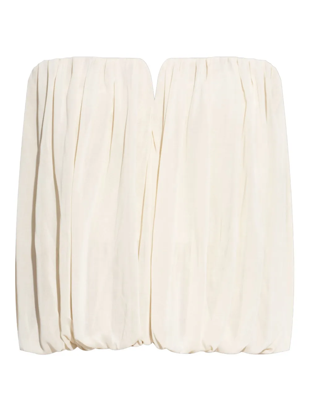 ISABEL MARANT Amalia gathered strapless blouse Beige