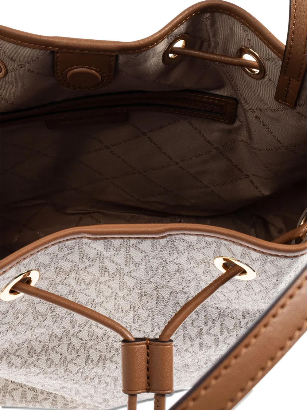 Michael Kors Schoudertas met monogram Beige