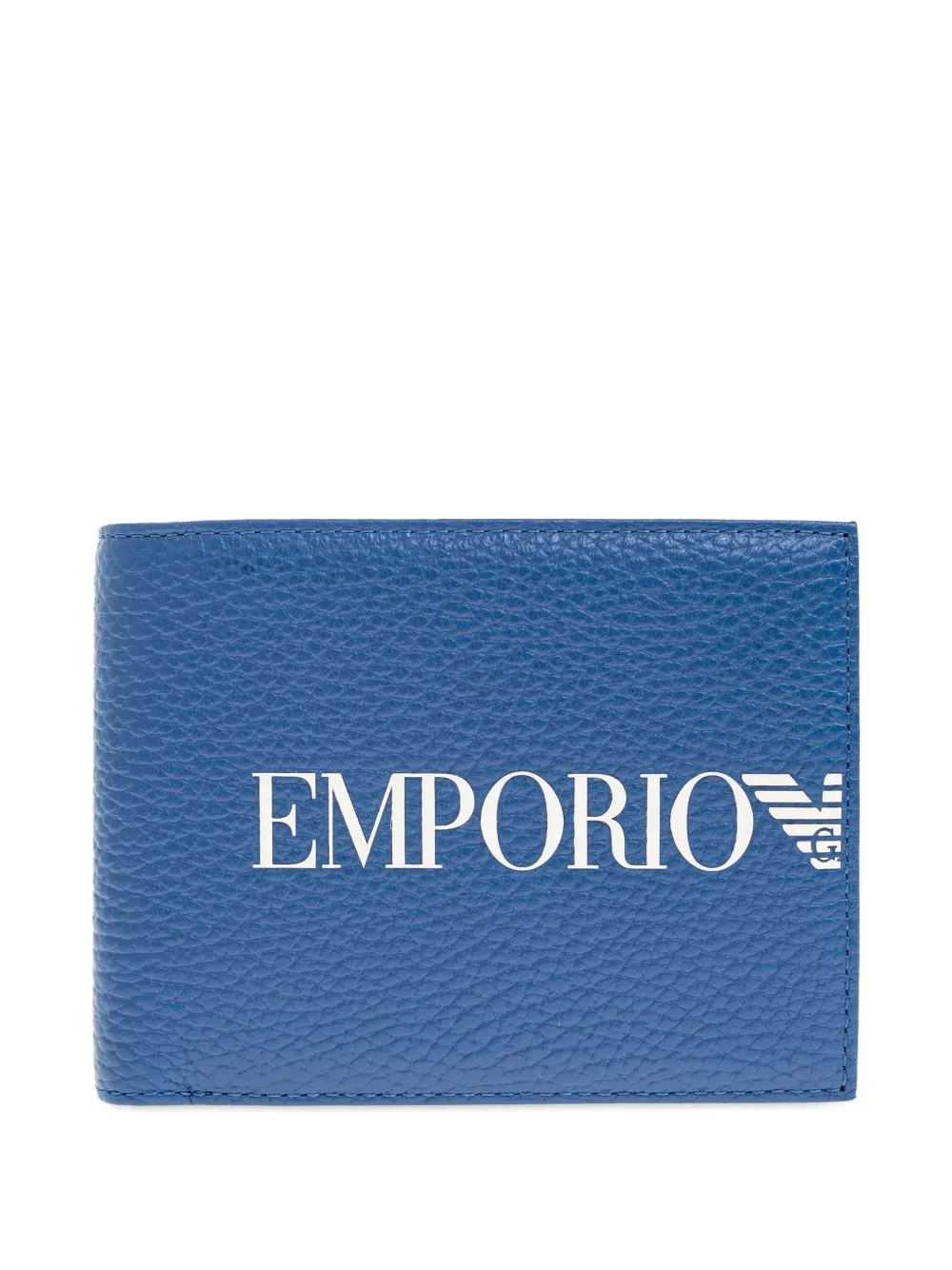 Emporio Armani logo leather wallet - Blu