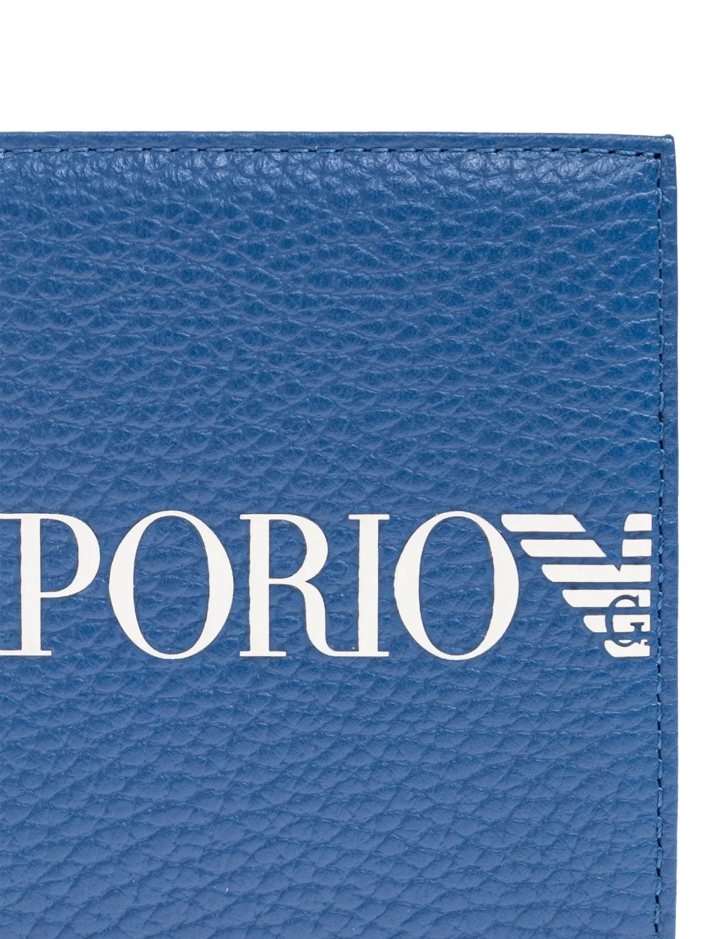 Emporio Armani Leren portemonnee Blauw