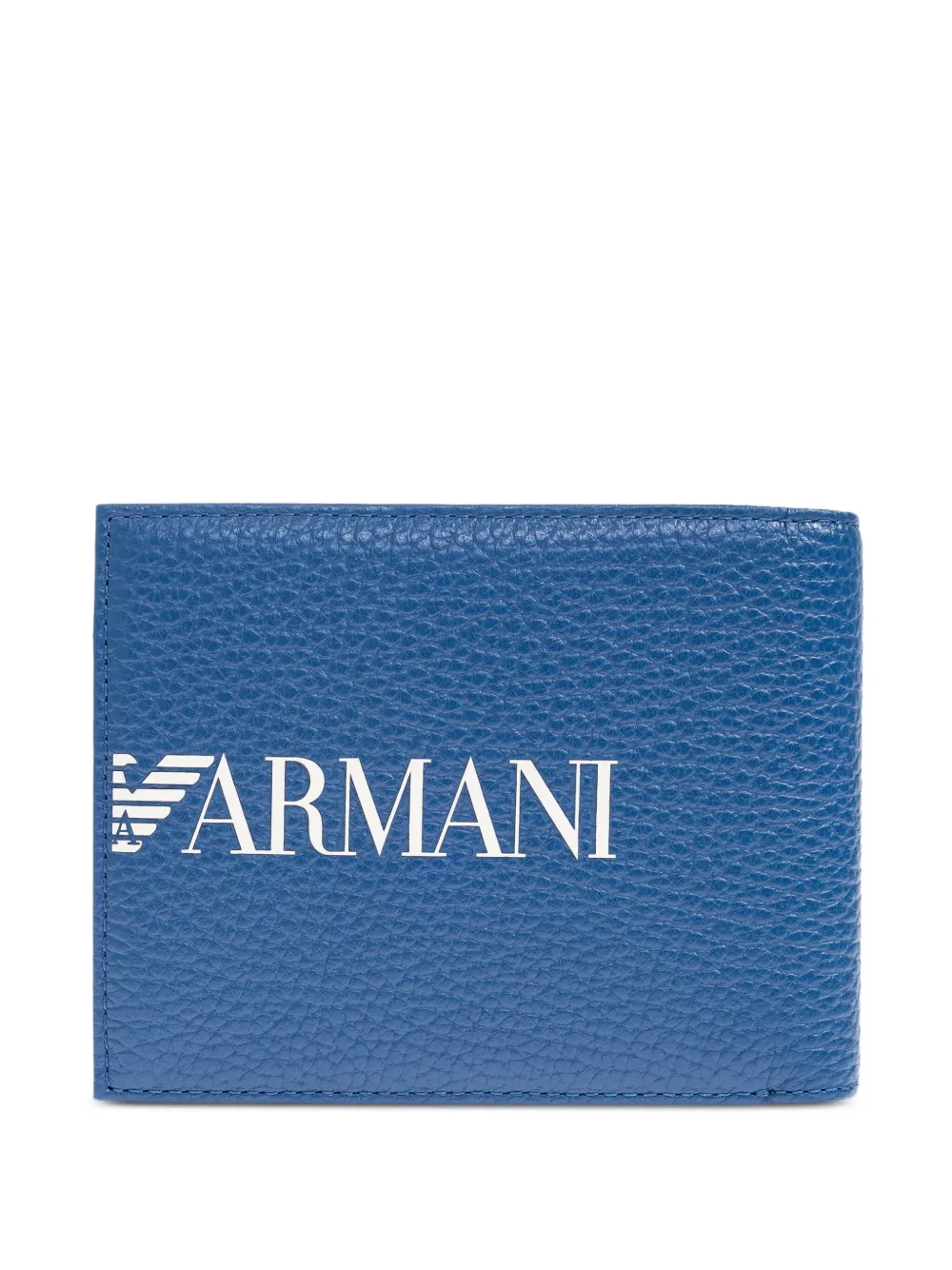 Emporio Armani Leren portemonnee Blauw