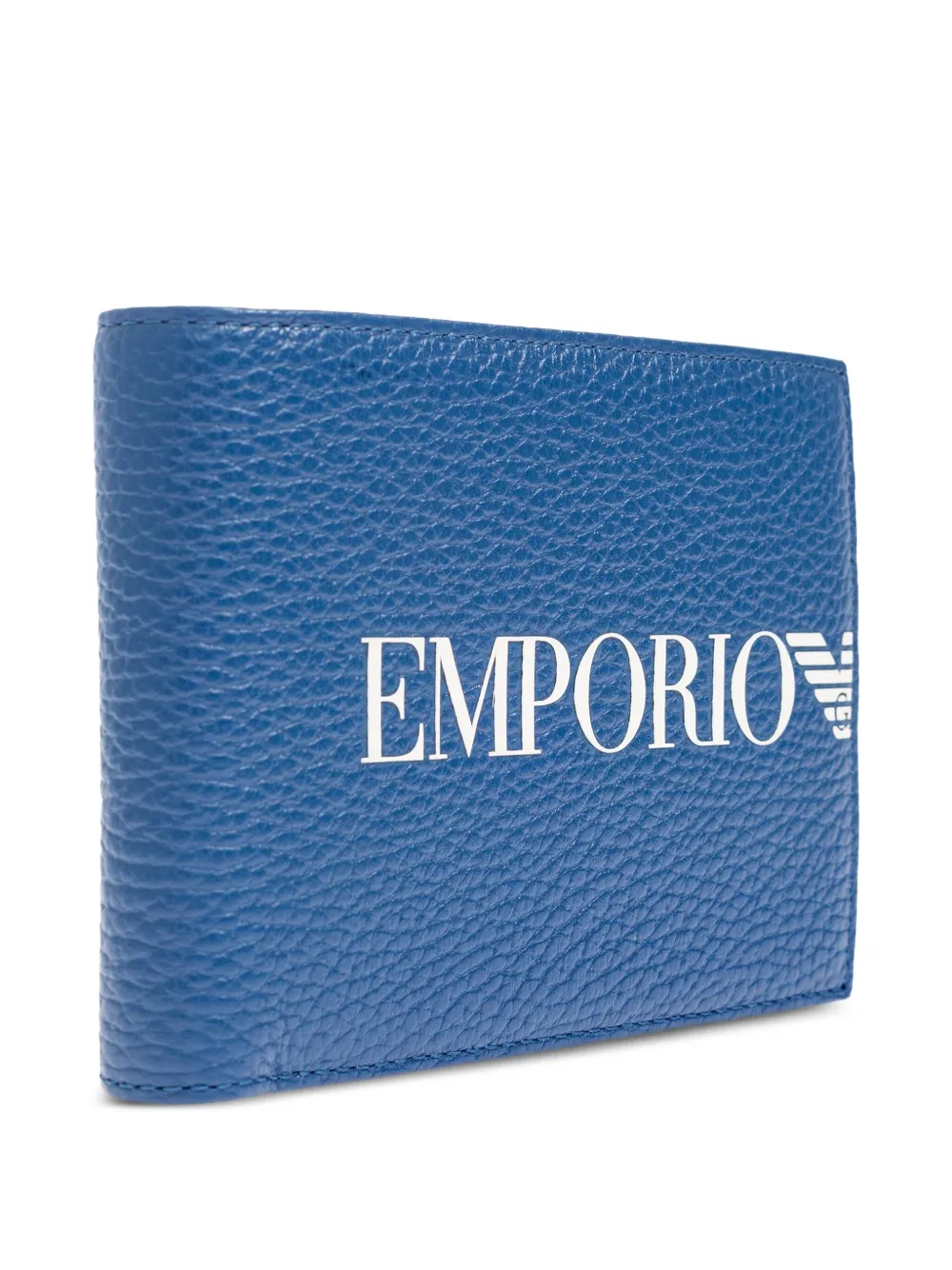 Emporio Armani Leren portemonnee Blauw