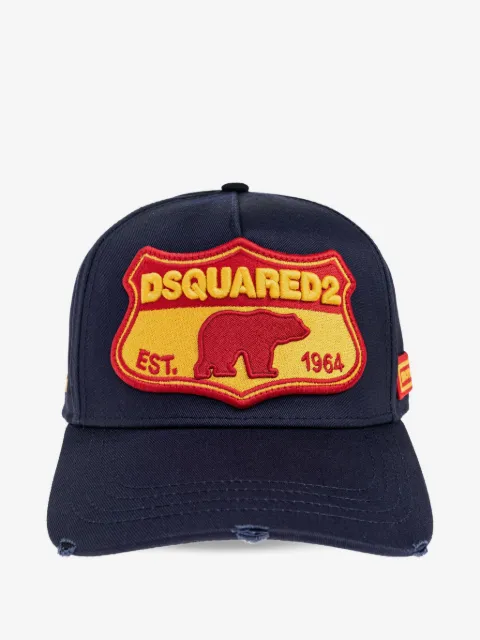 DSQUARED2 gorra de béisbol con parche de oso