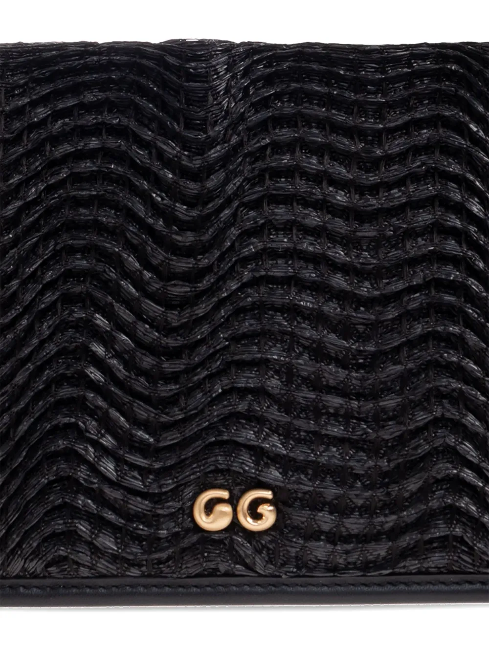 Cult Gaia Small Sunniva Raffia Shoulder Bag In Black