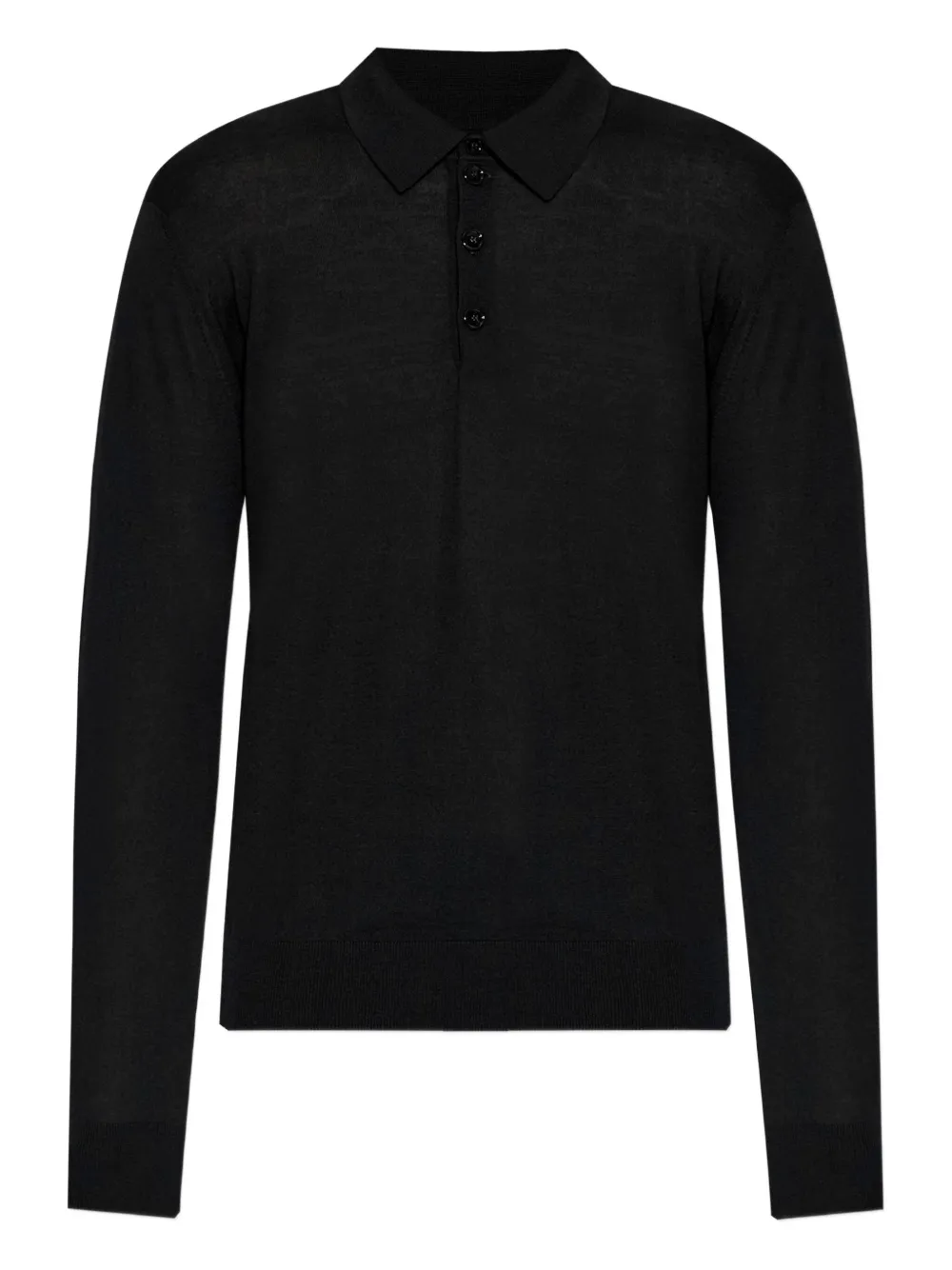 Giorgio Armani long-sleeve polo shirt Blauw
