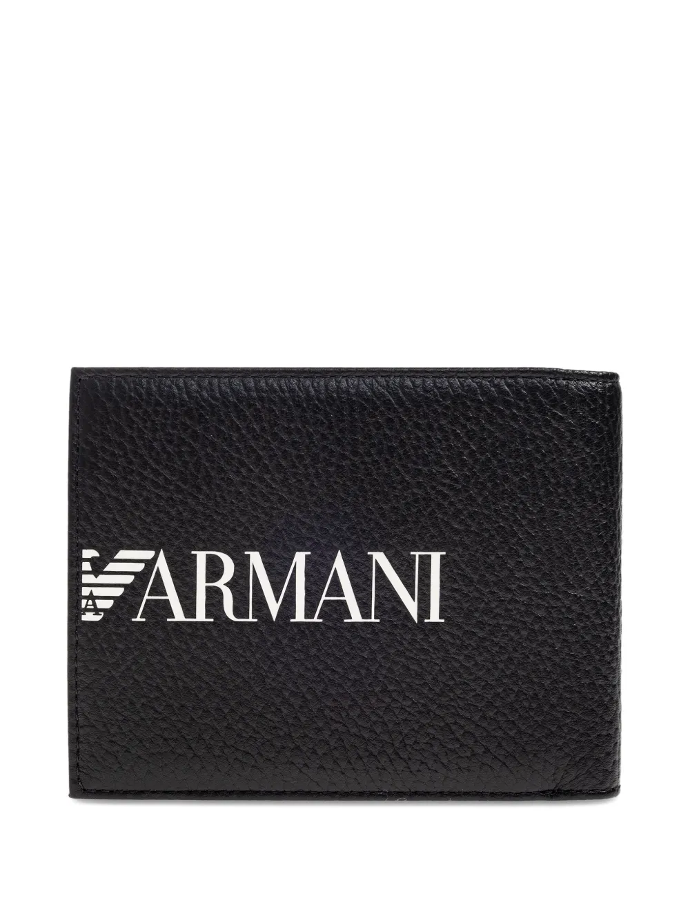 Emporio Armani Logo Leather Wallet In Blue