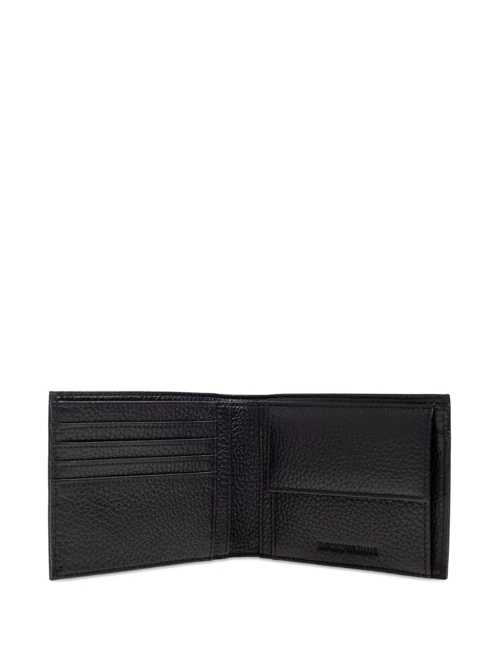 Emporio Armani Logo Leather Wallet In Blue