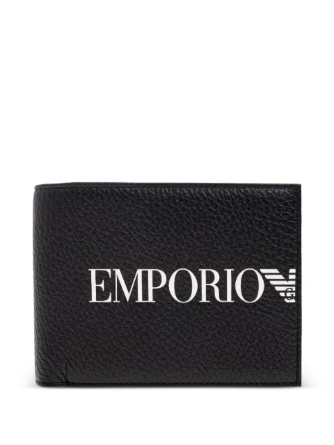 Emporio Armani logo leather wallet