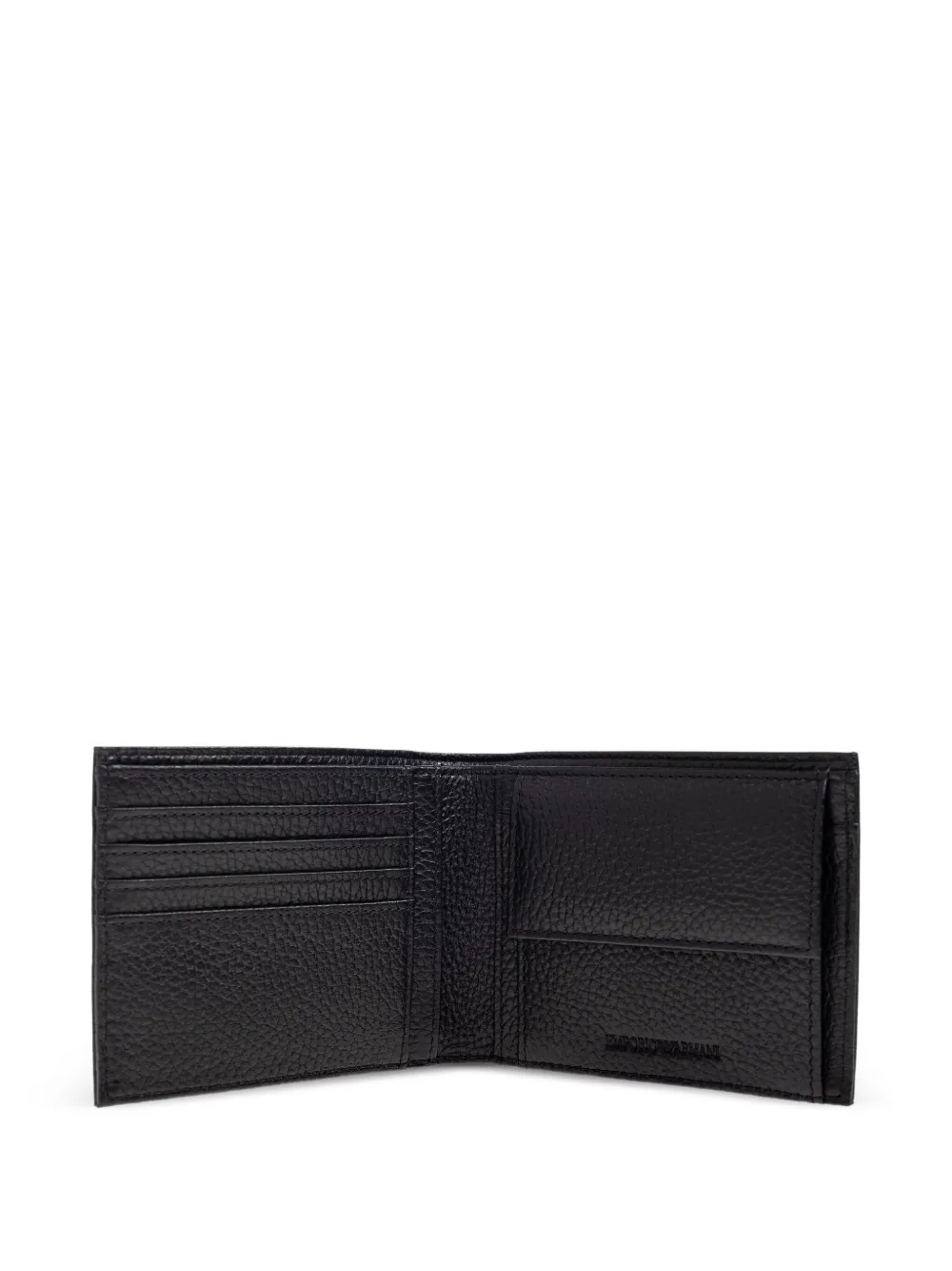Emporio Armani Leren portemonnee Zwart