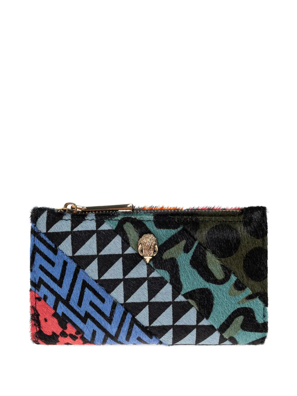 Kurt Geiger Kensington Patchwork Eagle-head Bifold Wallet In Black